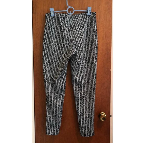 F. Forward, Black & White, herringbone pattern, stretchy, pull on, pants, Sz Lg - Picture 2 of 8
